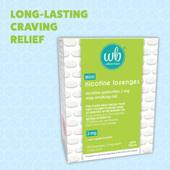 Wellness Basics Mini Nicotine Lozenge Mint-tablet close-up for cravings relief.