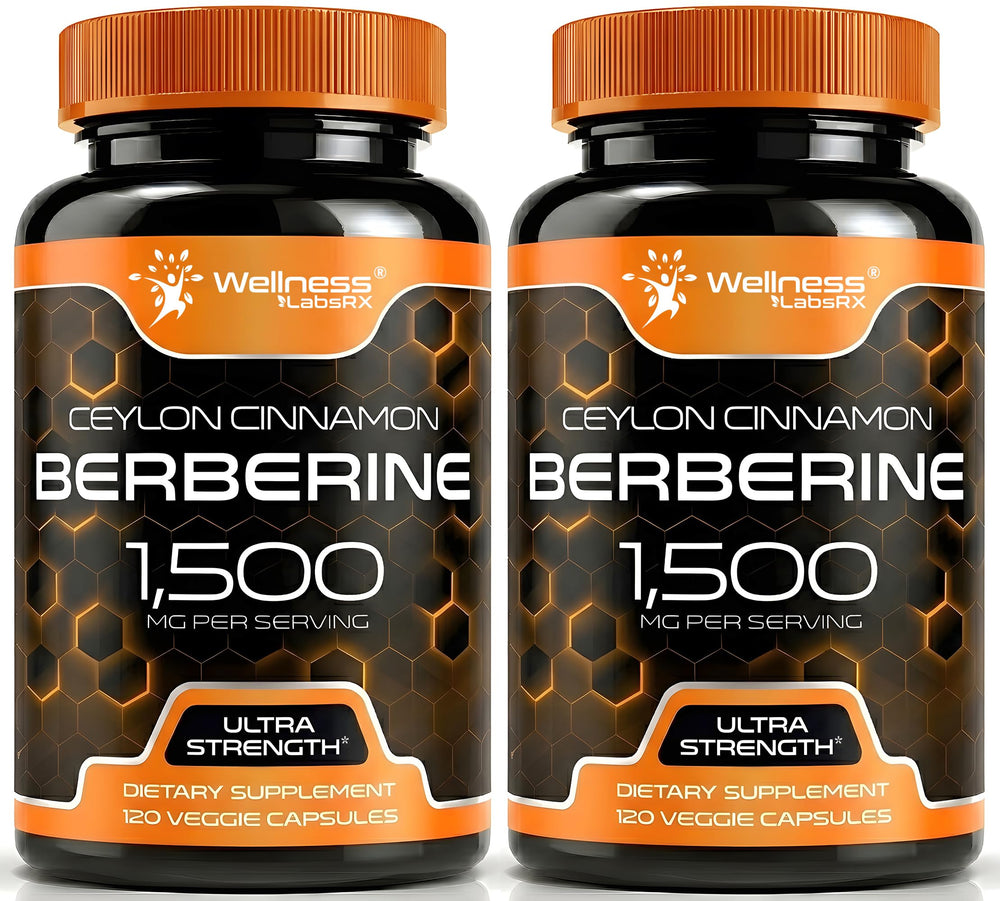 Wellness LabsRx Berberine 15000mg bottle showcasing premium heart-support capsules