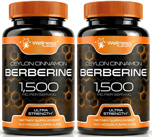 Wellness LabsRx Berberine 15000mg bottle showcasing premium heart-support capsules