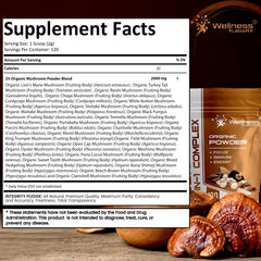 WELLNESS LABSRX Cordyceps powder supports energy and stamina in daily activities.