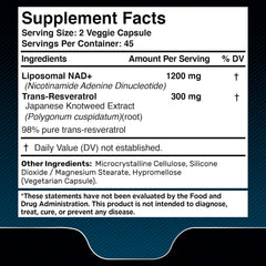 WELLNESS LABSRX high-dose NAD+ per serving in capsules for daily vitality