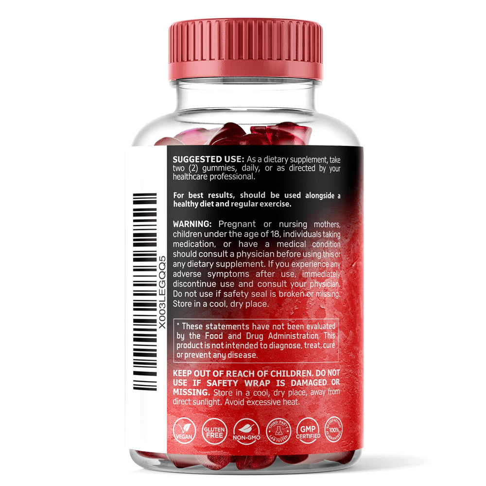 Wellness LabsRx magnesium glycinate gummies close-up of strawberry chew texture