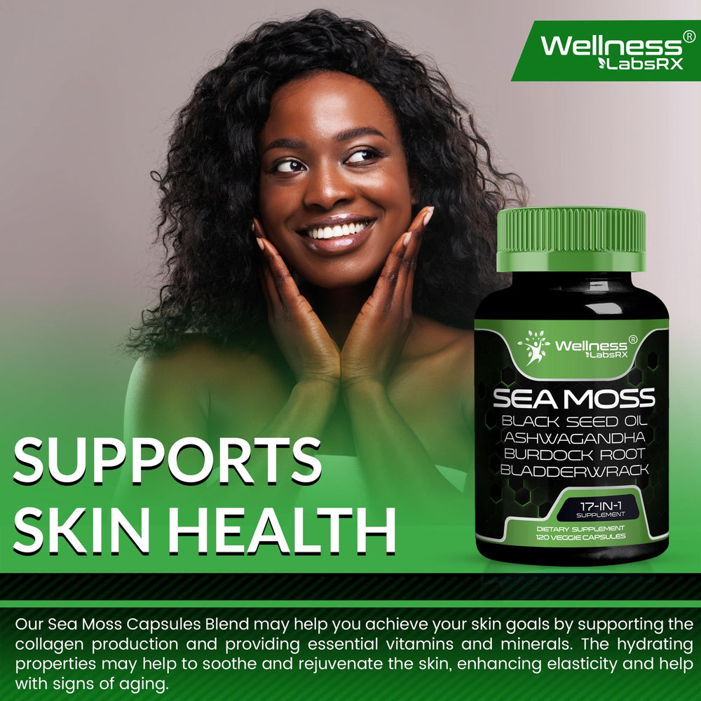WELLNESS LABSRX capsule bottle displayed with GMP badge for quality.
