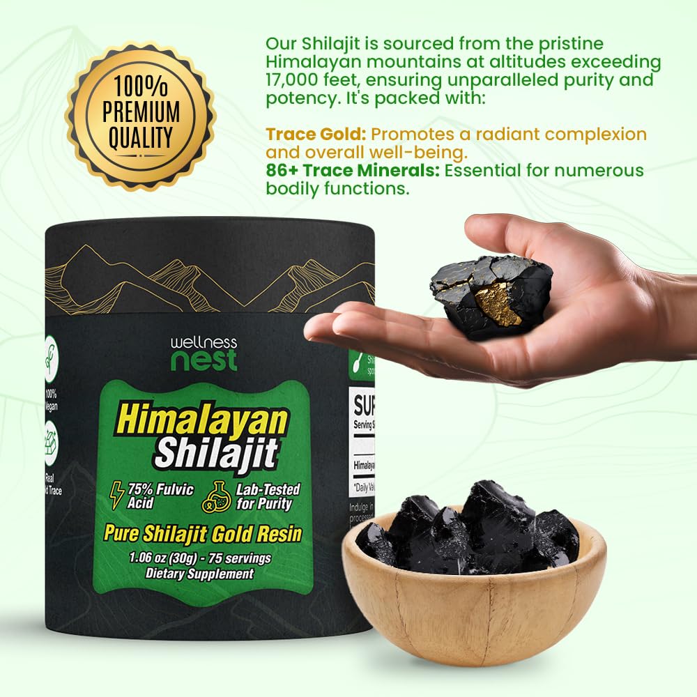 Wellness Nest gold-grade shilajit packaging ensures secure storage.