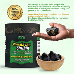 Wellness Nest gold-grade shilajit packaging ensures secure storage.