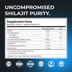 Closeup of The Wellness Project Himalayan Shilajit Honey Stick Pro highlighting purity.