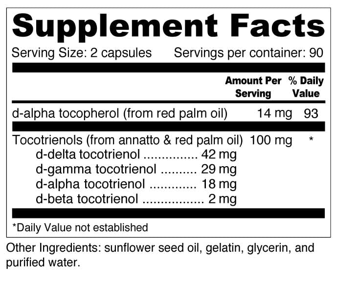 Wellness Resources Daily Super E Tocotrienol third-party testing seal for purity