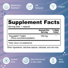 Novusetin label on Wellness Resources bottle highlighting gluten-free vegan formula