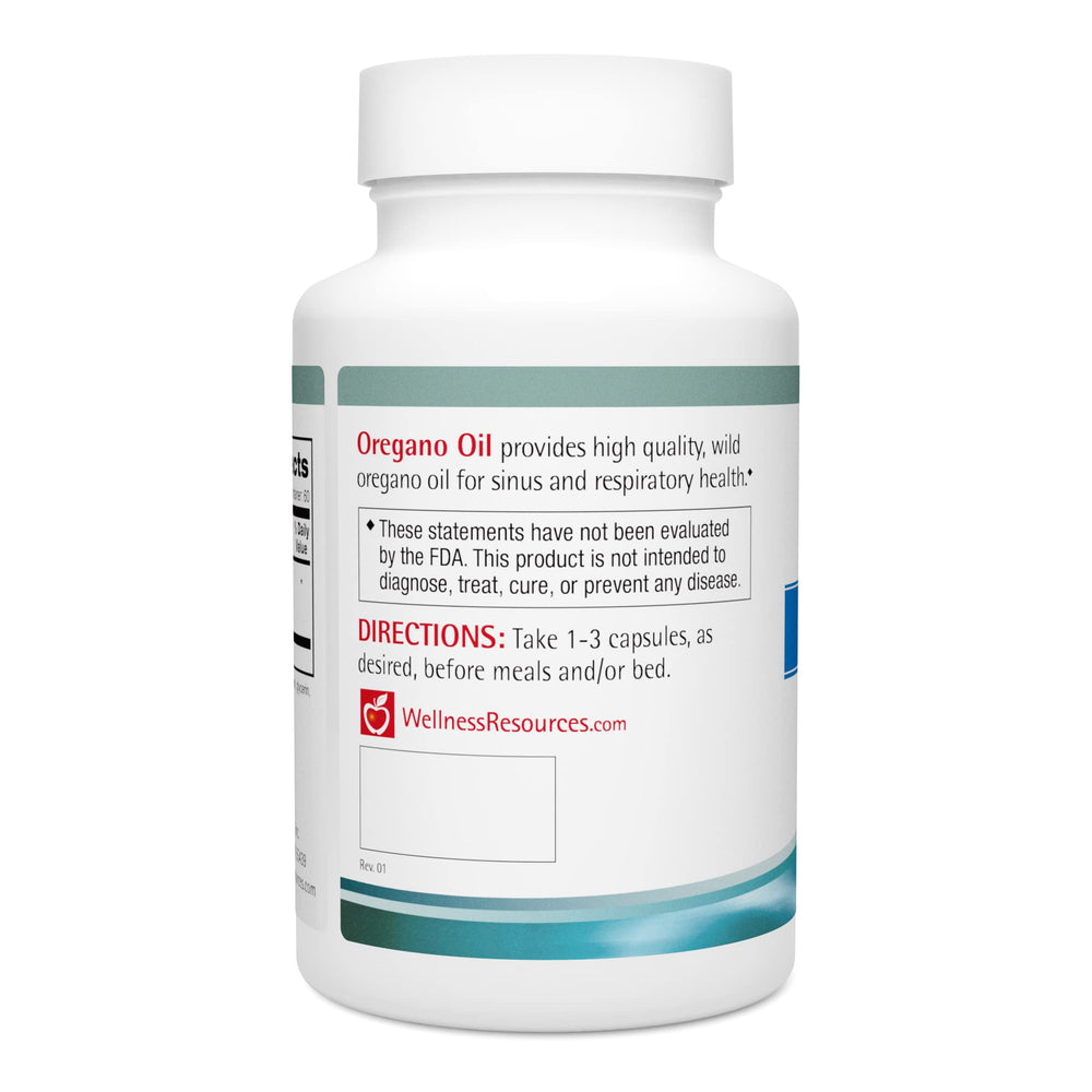 Wellness Resources oregano oil softgels closeup with easy-to-swallow design for daily immune support