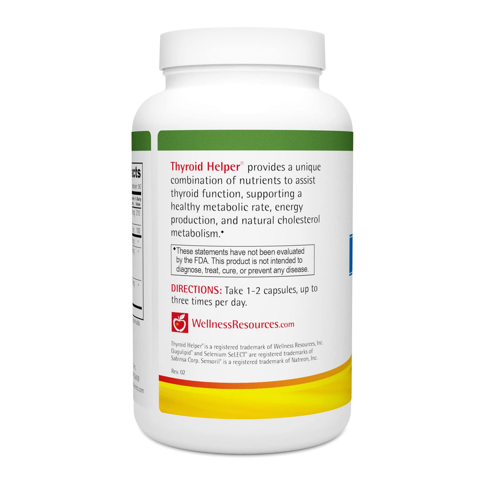 Third-party seal on Thyroid Helper package indicating tested purity.