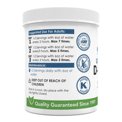WellnessPartners Now New UTI-Slip D Mannose powder being poured to show easy mixing