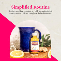 Wellthee MORNING RESET top view presents compact, drink-ready design