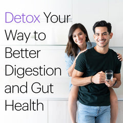 Wellthy Full Body Detox packaging showcases vegan and non-GMO credentials.