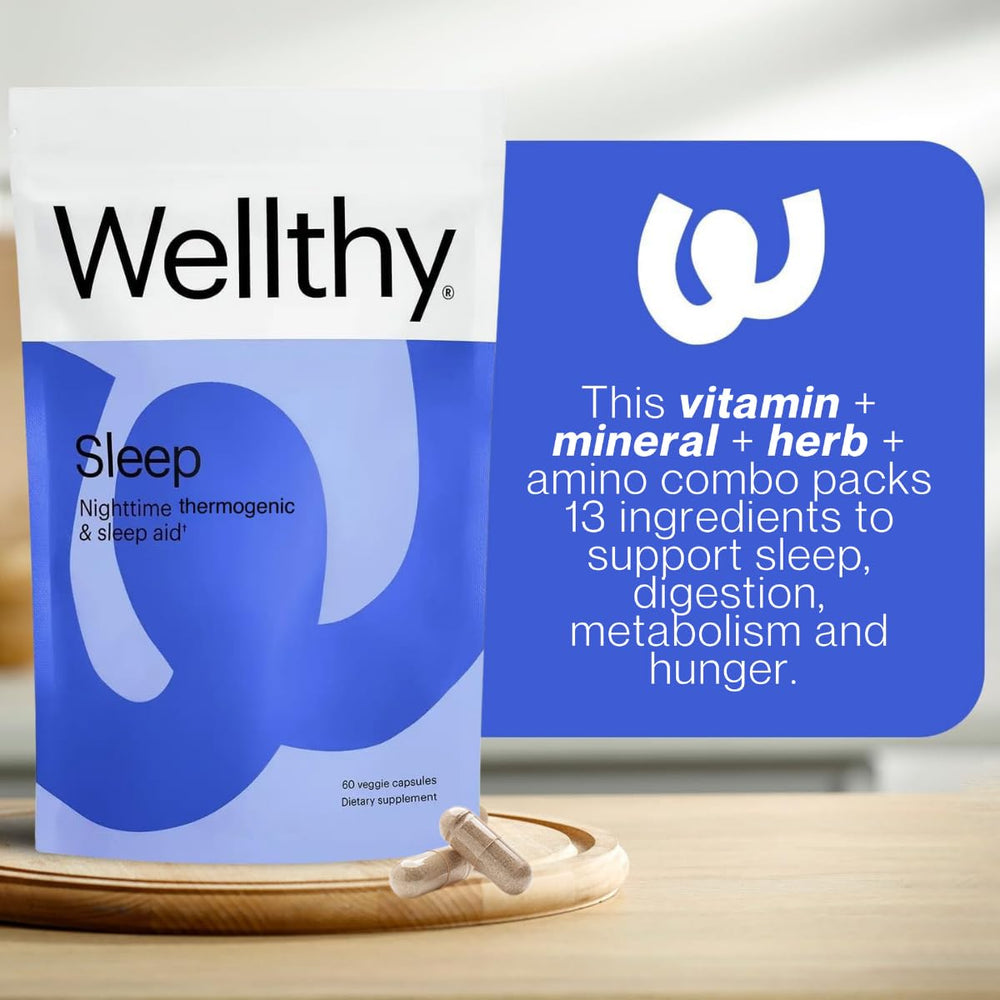 Wellthy Night Time Thermogenic packaging eco-friendly design signals sustainable wellness