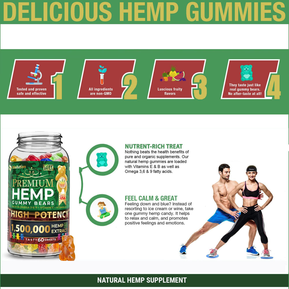 Wellution Hemp Gummies on a morning routine setup for daily wellness