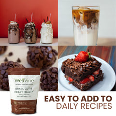 Gluten‑free WellVine Nutrition Boosting Blend packaging on a shelf.
