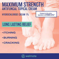 Cream texture close-up shows greaseless, non-staining application from WELMATE
