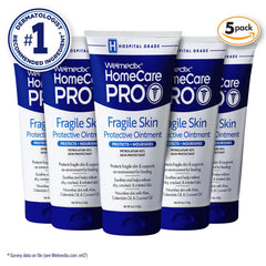Welmedix Fragile Skin Ointment application shows easy squeeze tube