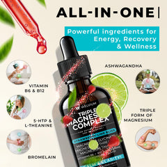 Welvium ingredients graphic showing glycinate, threonate, taurate and added nutrients.