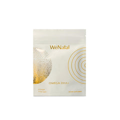 WeNatal Omega DHA+ softgel bottle for easy daily prenatal omega-3 support
