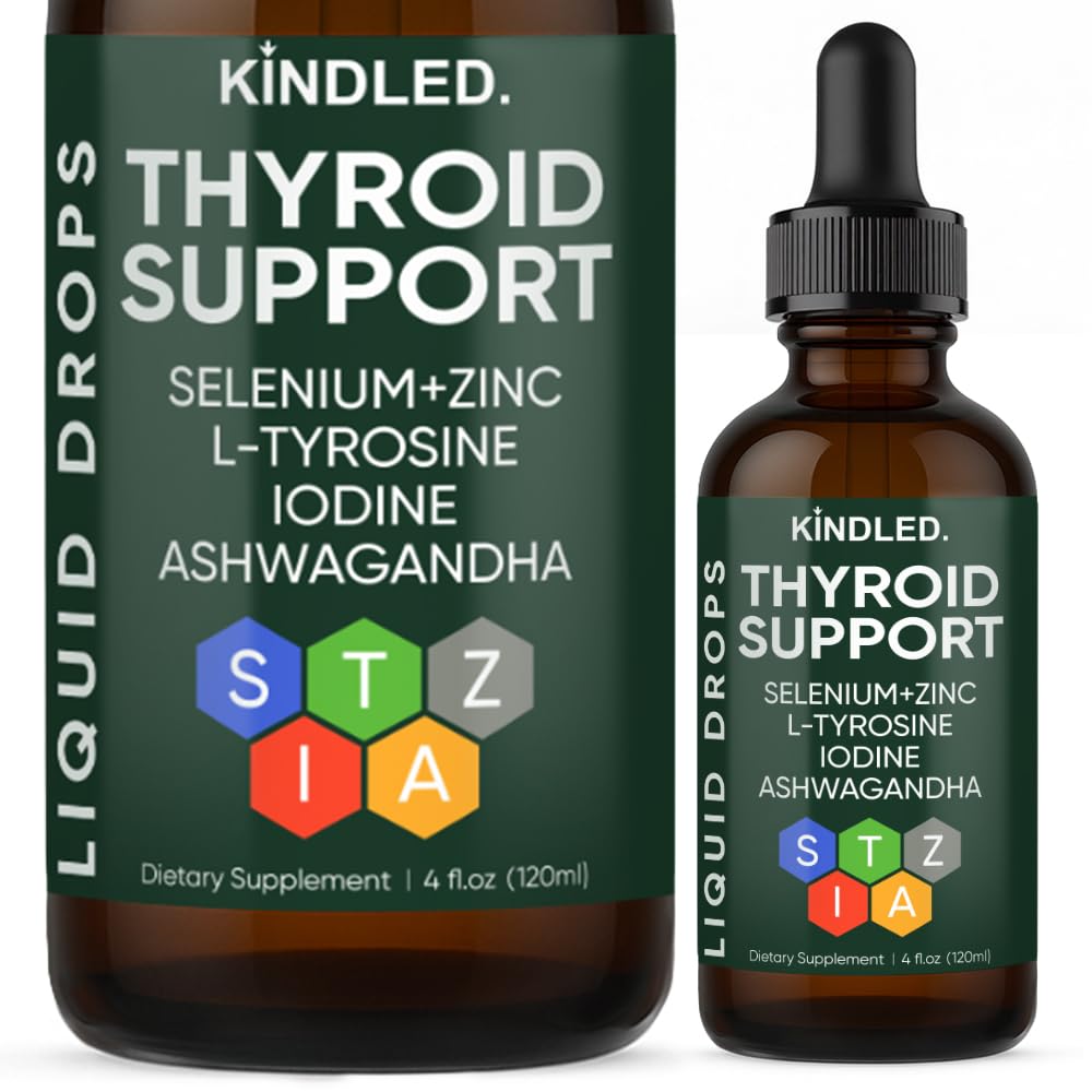 WGYPEU Kindled Thyroid Drops bottle shown for daily thyroid support.