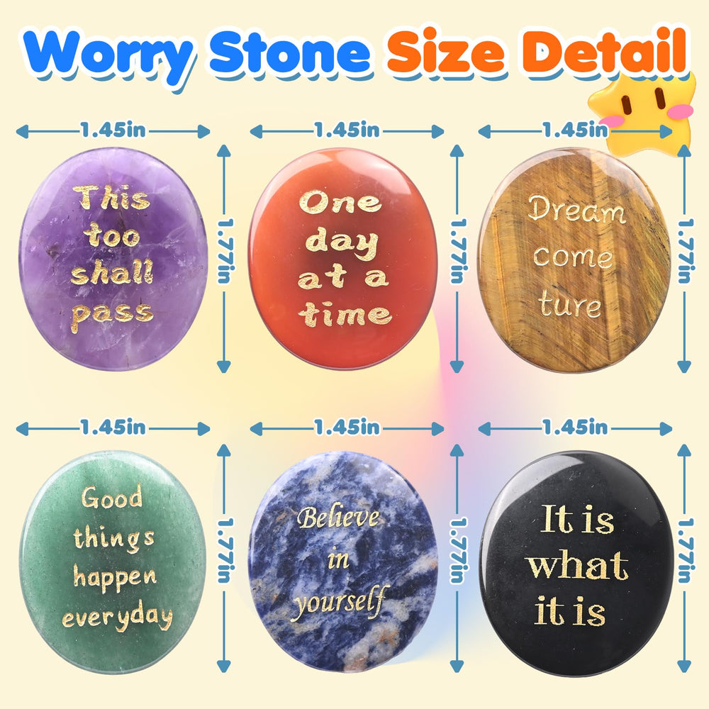 WHAL&YUNE worry stone tiger eye palm stone aiding concentration during busy days