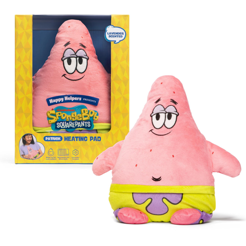 WHAT DO YOU MEME Patrick heating pad fabric close-up showing plush texture for cozy warmth