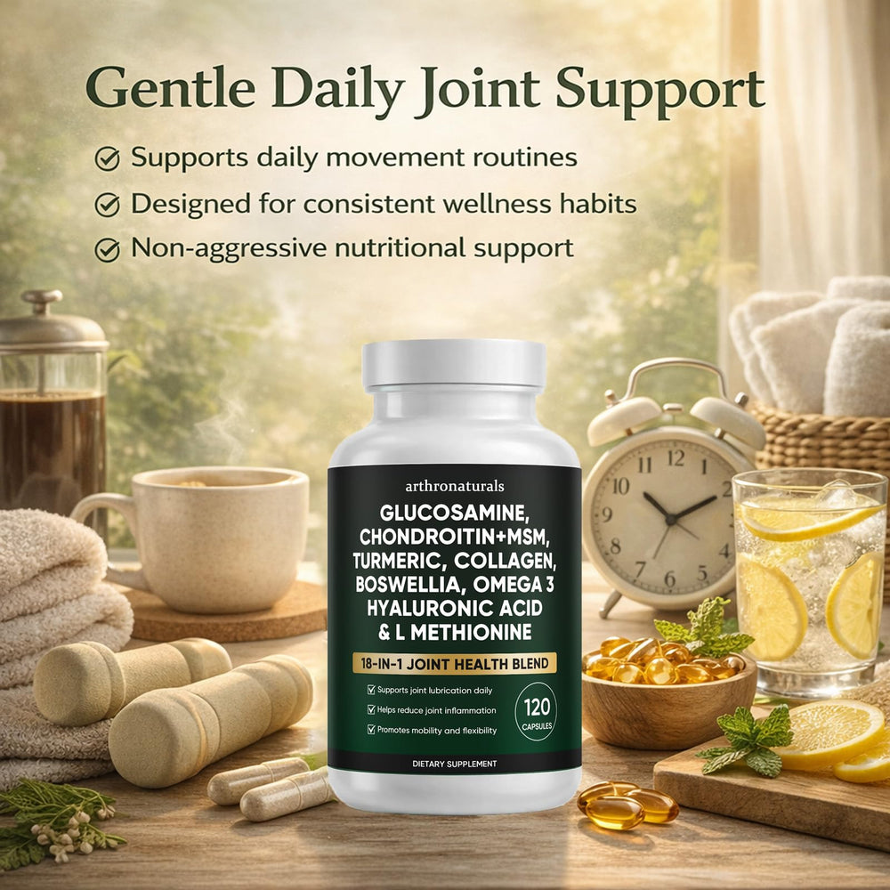 WHDEOW ArthroNaturals blend with glucosamine chondroitin MSM turmeric for daily mobility