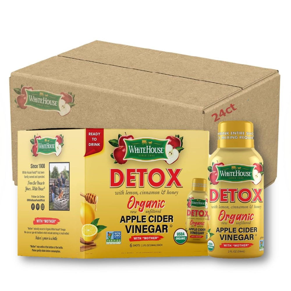 White House Detox shot bottle two-ounce pour for on-the-go refresh