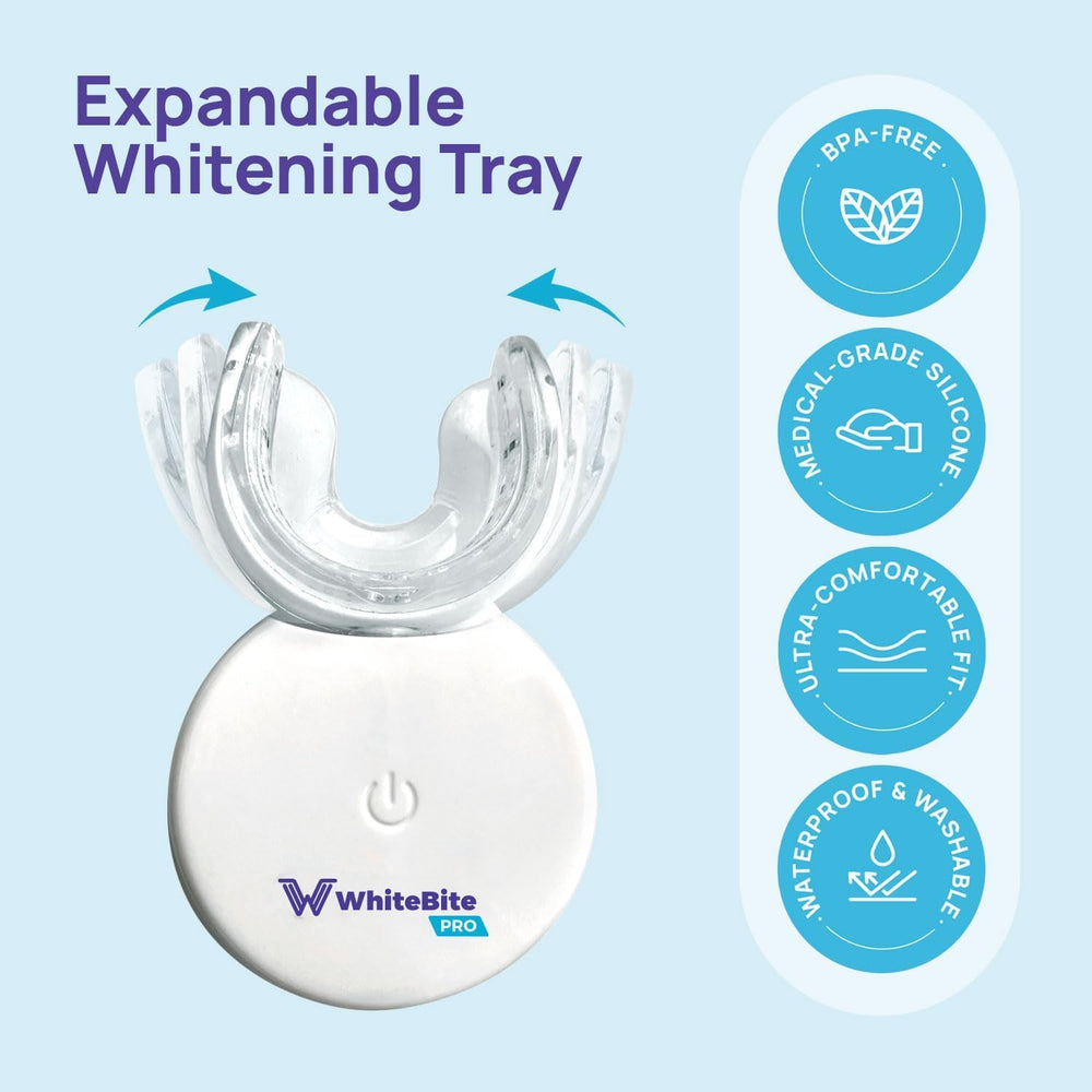 Whitebite Pro wireless design for comfortable, clutter-free whitening.