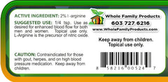 Whole Family Arginine Cream application shot illustrating convenient topical use.