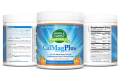 Gluten-free and non-GMO badge on CalMag Plus packaging