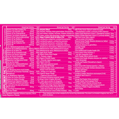 Whole Nature Women's Multi ingredients on label show vitamins and minerals.