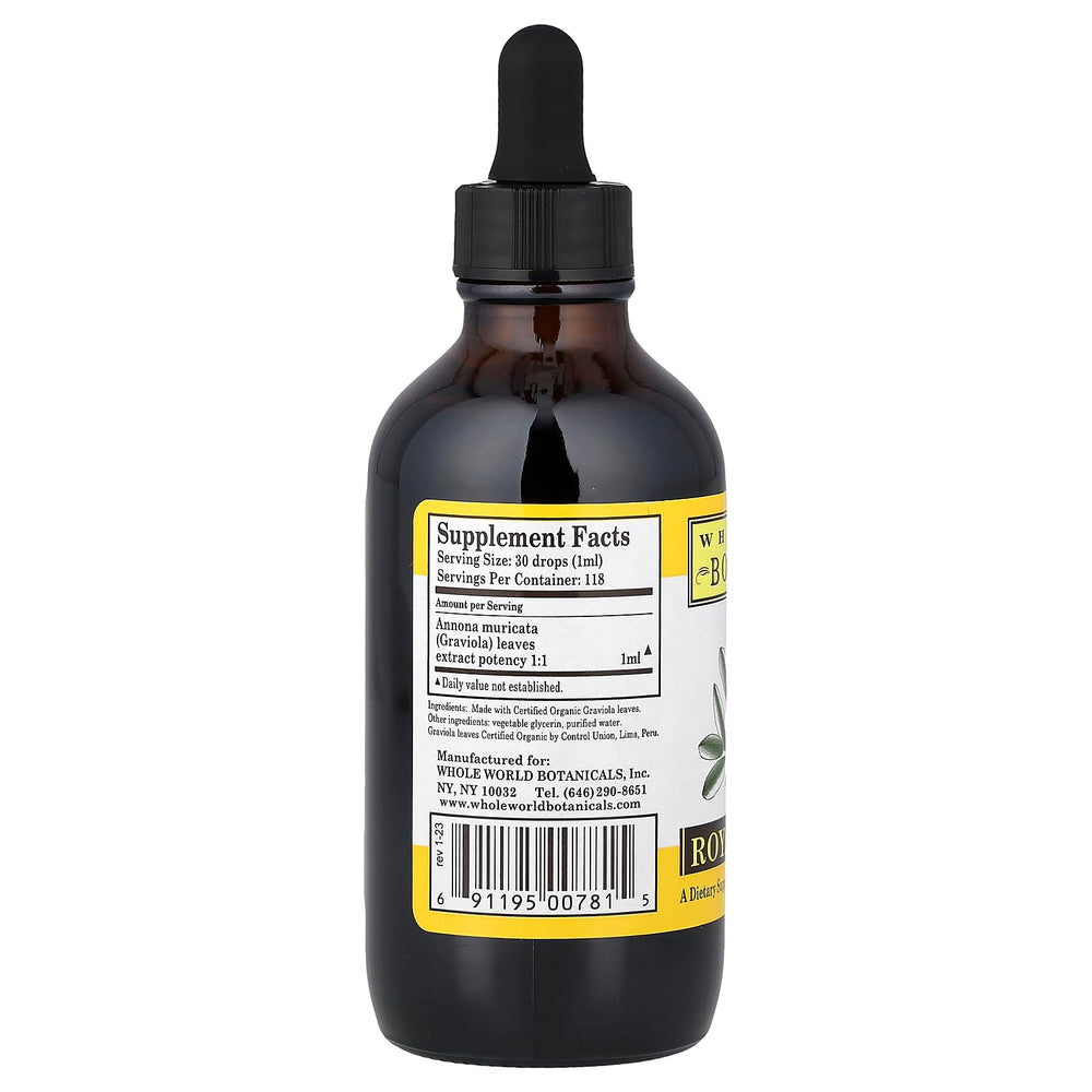 Whole World Botanicals Graviola organic leaves shown for herbal routines