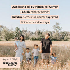 Wholesome Story family-owned brand signals trusted women’s health support.