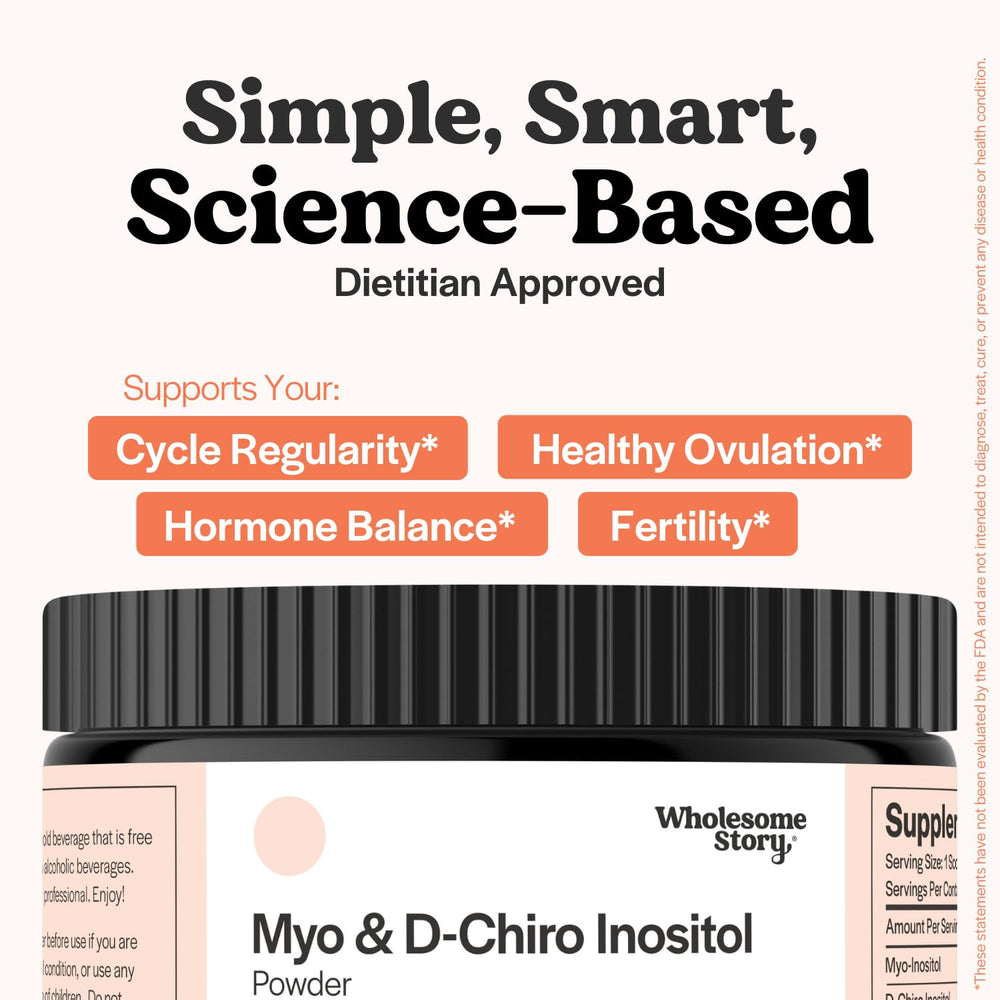 Wholesome Story powder scoop beside bottle for effortless portion control.