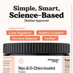 Wholesome Story powder scoop beside bottle for effortless portion control.