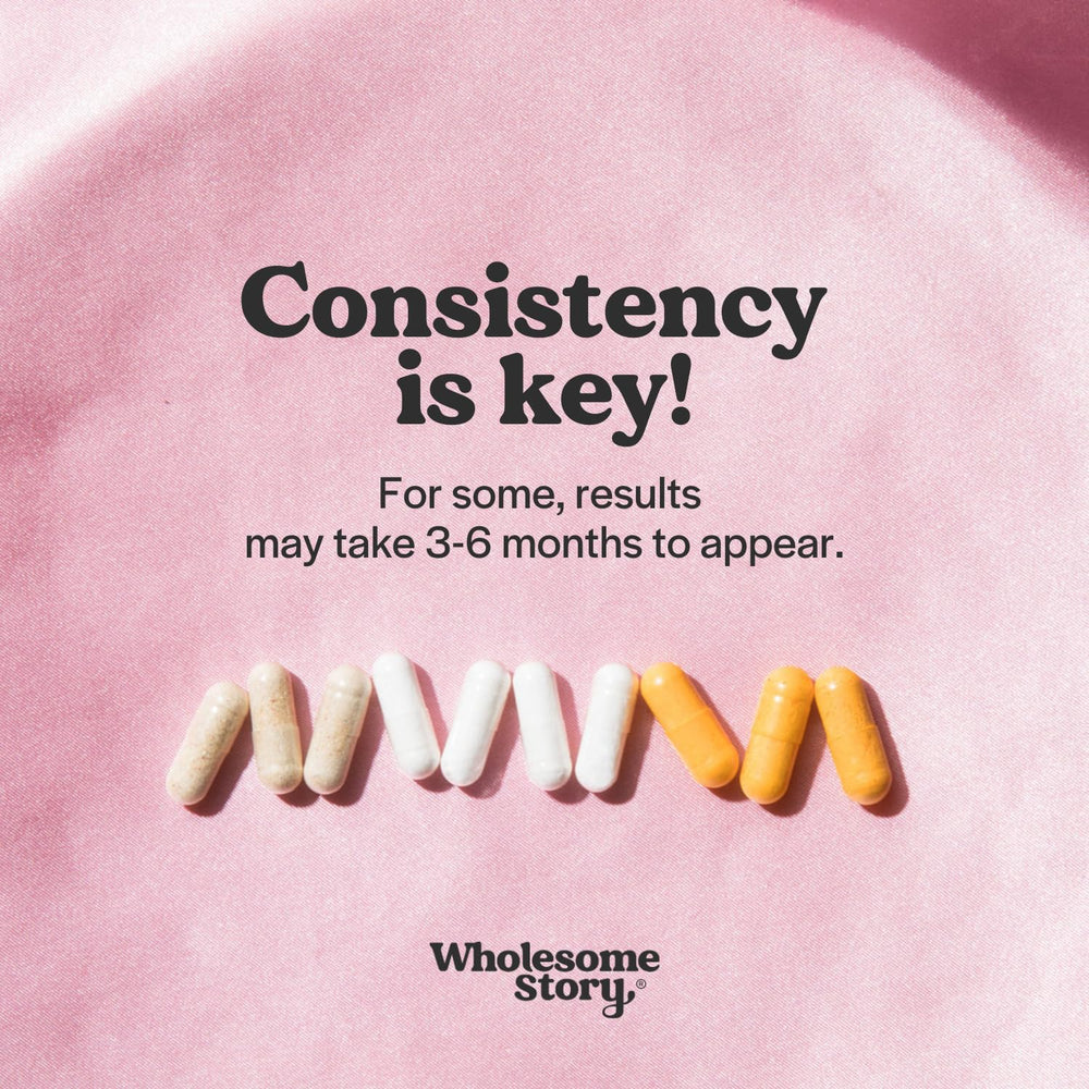 Wholesome Story vegan capsules on label for everyday wellness.