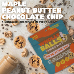 Wholly Balls Peanut Butter Chocolate bite, satisfying energy between tasks