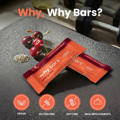 Why Bars Cherry Chia bar texture shows chewy bite and flavor.