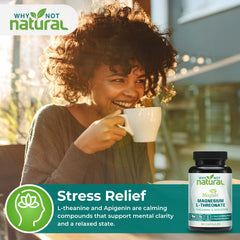 Why Not Natural apigenin-l-theanine blend label detail signaling pure formula