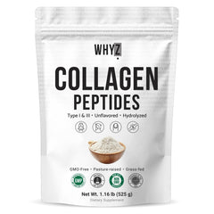 WHYZ bovine collagen powder tub, easy to mix into drinks