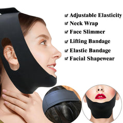 Widvih lipo compression garment for face and neck promotes gentle contouring.