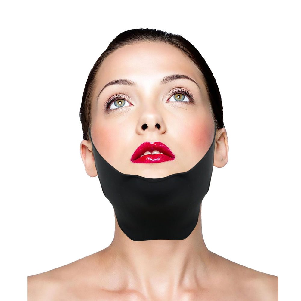WIDVIH multi-purpose chin strap supports face, neck, and chin contours.