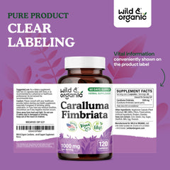 Storage-ready packaging for Wild & Organic Caralluma Fimbriata.
