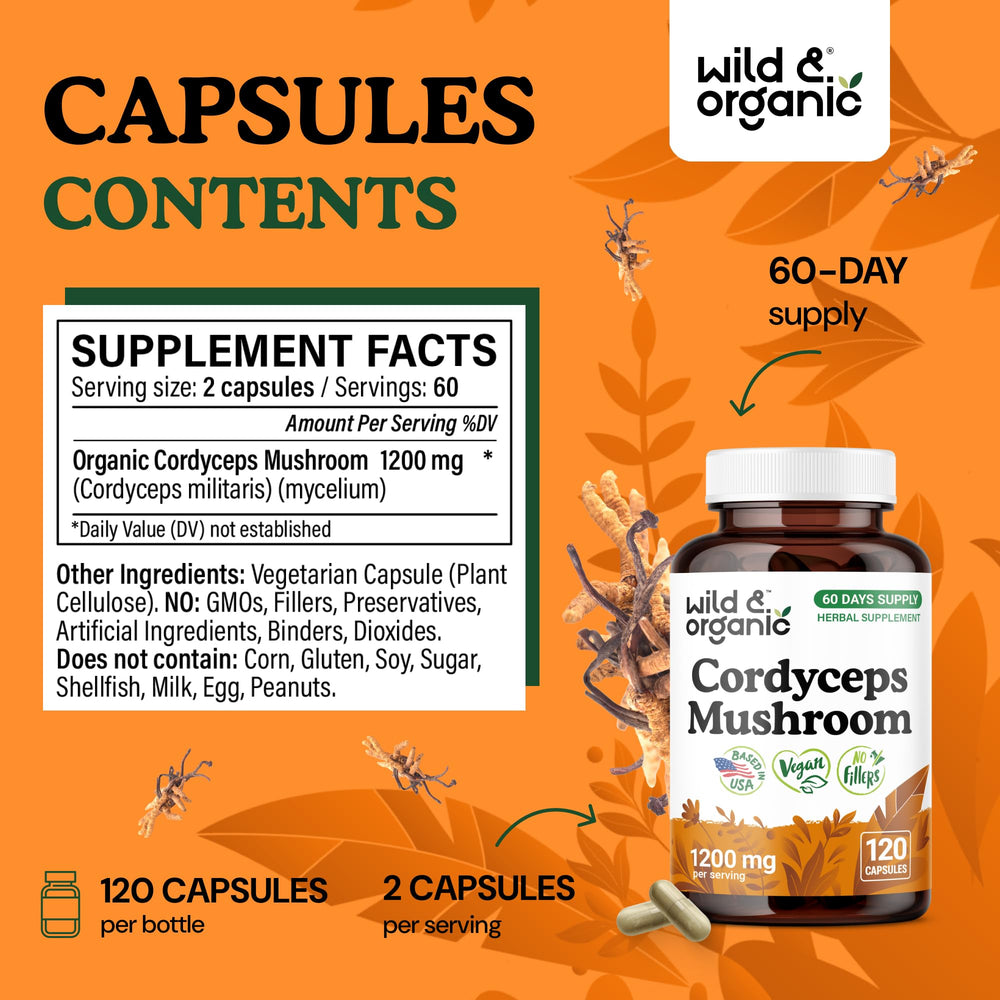 Closeup of Wild & Organic capsules showing smooth, easy-to-swallow coating.