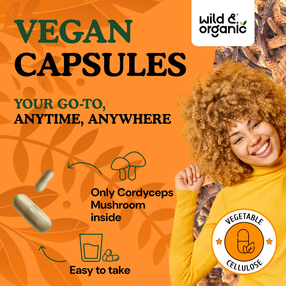 Open Wild & Organic bottle highlights convenient daily use.