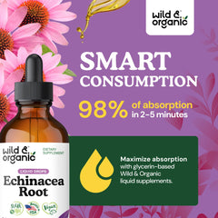 Echinacea Drops on a wooden surface suggesting a natural wellness routine.