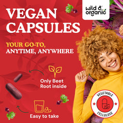 Wild & Organic vegan capsules communicate plant-based convenience.