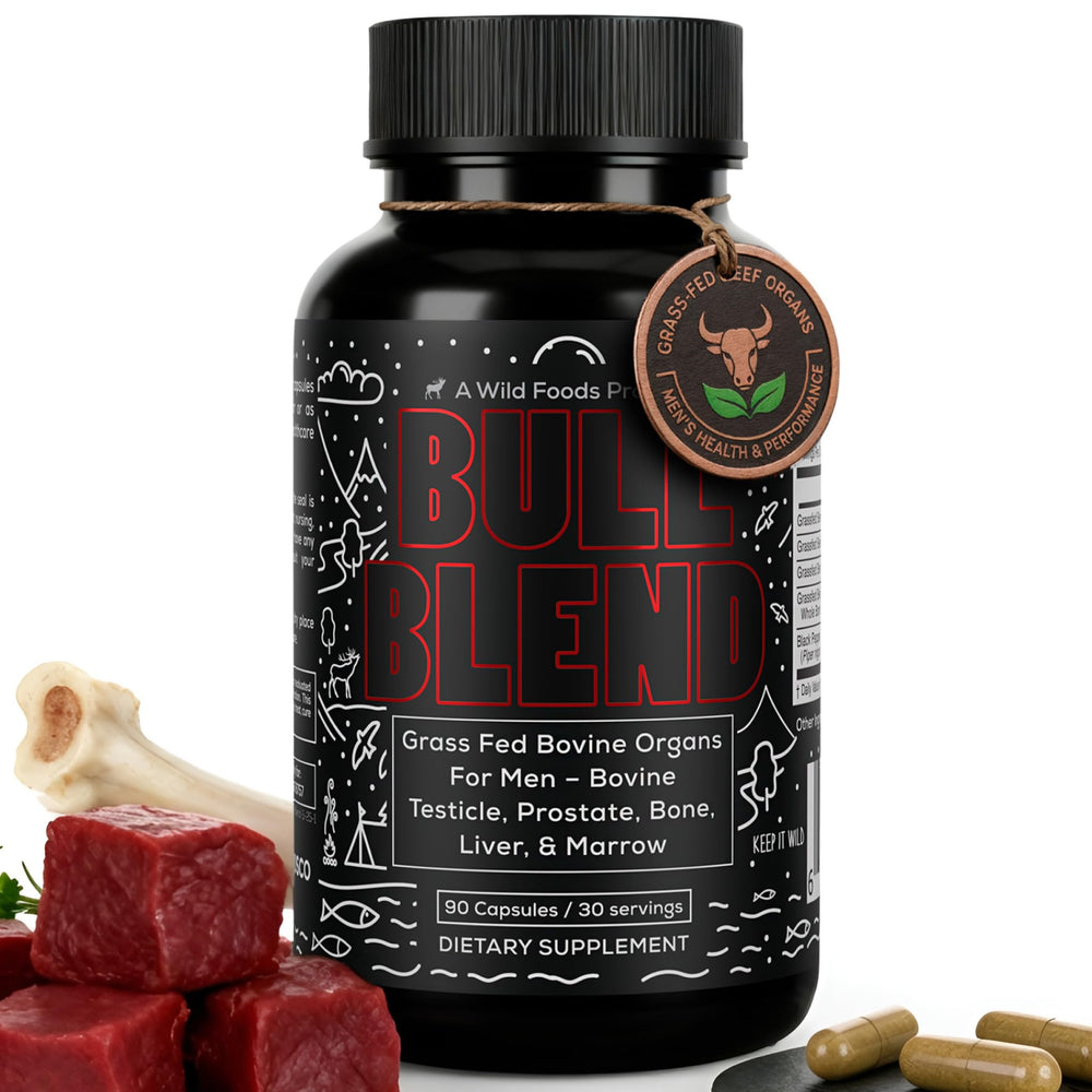 Wild Foods beef liver capsules highlight grass-fed organ nutrition for daily vitality.